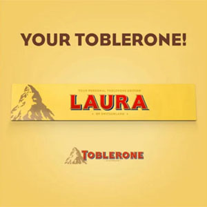 Free Toblerone Personalized Bar